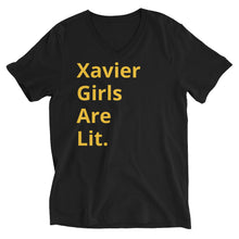Load image into Gallery viewer, Xavier Girls Are Lit - Black T-Shirt

