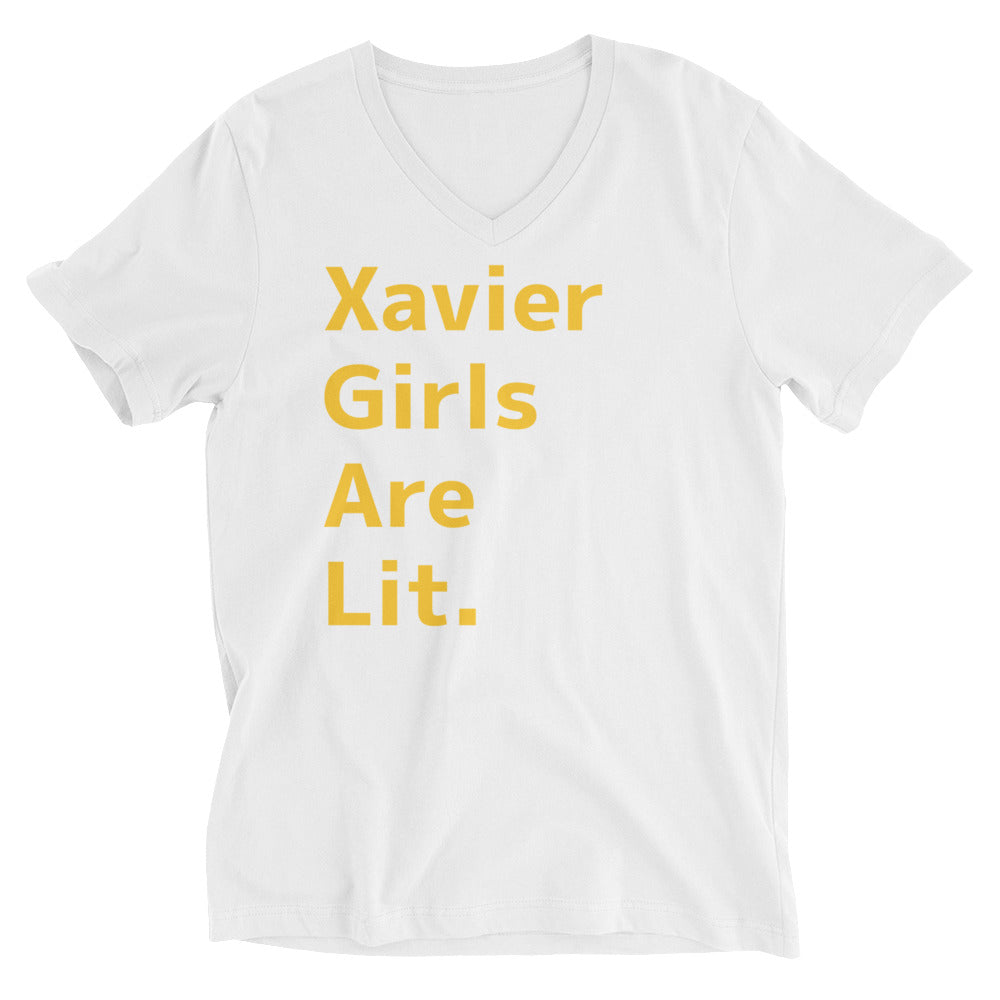 Xavier Girls Are Lit- White T-Shirt